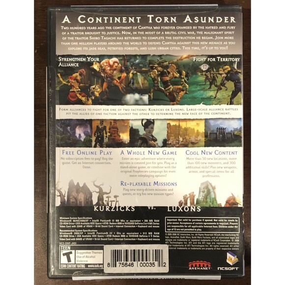 Guild Wars Factions PC CD-ROM Video Game Explore Cantha Master Profession Battle - Picture 2 of 4